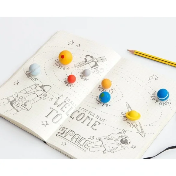 NWT Solar System Eraser Set - Picture 7 of 7